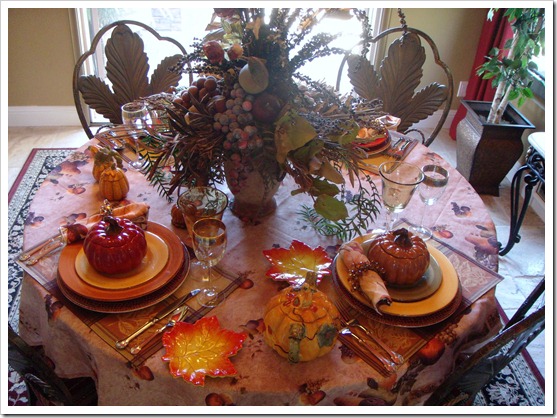 Autumn Leaves Tablescape | Life and Linda